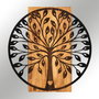 Wallity Zehre Accesorio Decorativo de Pared Negro y Nogal